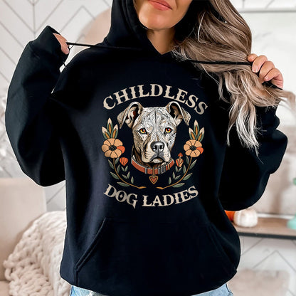 Petthouse | Childless Dog Ladies Women Shirt, Pitbulls Dog Shirt, Dog Lovers Ladies Shirt, Dog Lady