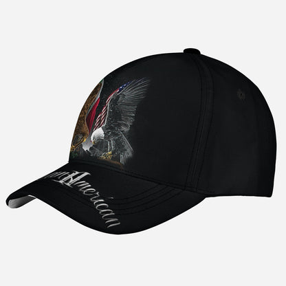 Petthouse | Mexican American Black Baseball Cap For Men Eagle Hat Birthday Gift For Mexican Men Eagle Black Hat