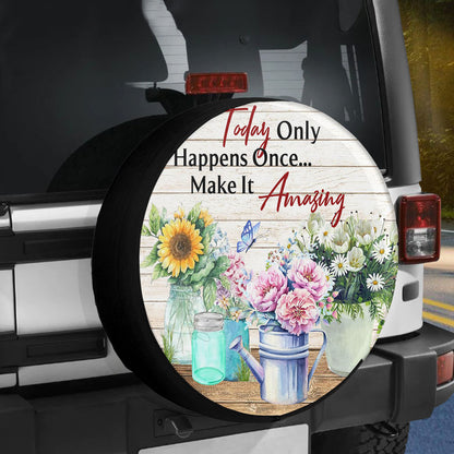 Petthouse | Floral Vases Positive Durable Tire Protector Farmhouse Style Make It Amazing Tire Spare Tire Cover