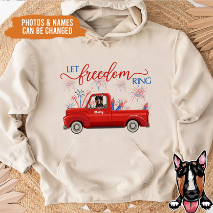 Petthouse | Personalized Dog Let Freedom Ring Shirt, Independence Day Gift For Dog, 4th July To Dog Dad