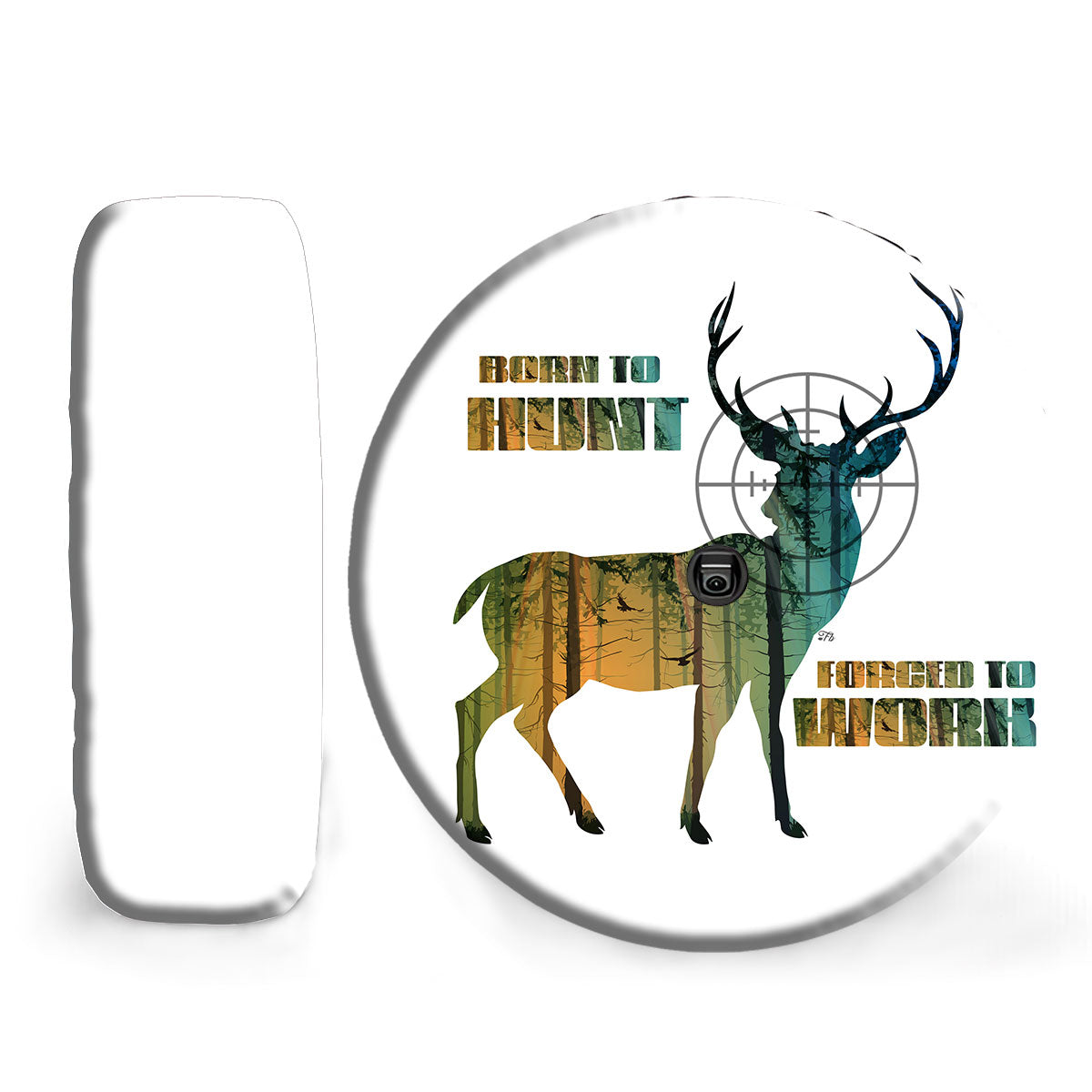 Petthouse | Customized Name Deer Hunting Spare Tire Cover Deer Hunter Durable Tire Protector Car Accessory Truck Decor