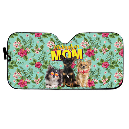 Petthouse | Personalized Chihuahua Hawaii Tropical Sunshade For Car Dog Mom Windshield Sun Shade