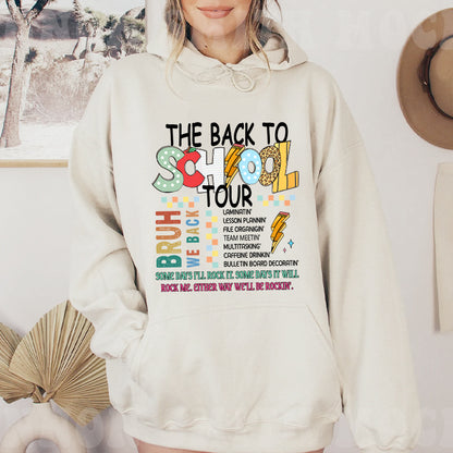 Petthouse | The Back To School Tour Shirt, Bruh We Back T Shirt, Teacher T Shirt, School Doodles