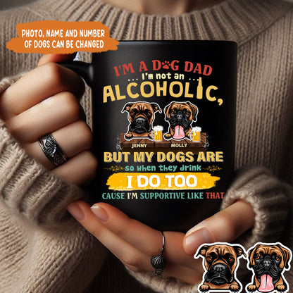 Petthouse | Personalized Funny Dog Dad Beer Shirt, I'm Dog Dad I'm Not Alcoholic Shirt, Father's Day