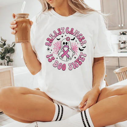 Petthouse | Breast Cancer Is Boo Sheet Halloween Shirt , Retro Breast Cancer, Breast Cancer Awareness