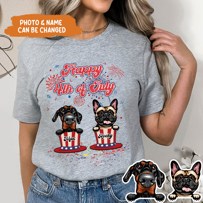 Petthouse | Custom Dog 4th Of July Shirt, Independence Day Tee, Dog Lover Shirt, Funny Dog Shirt