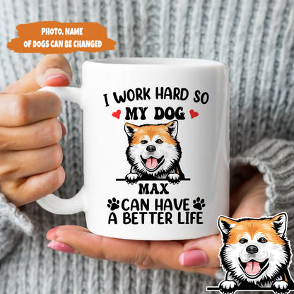 Petthouse | Custom Dog  Work Hard So My Dog Shirt, Dog Mom Shirt, Dog Dad Shirt, Gift For Dog Lover