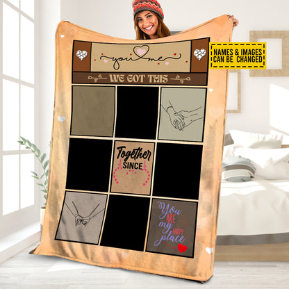 Petthouse | Personalized Together Since Throw Blanket, You And Me Fleece Blanket, Funny Anniversary Travel