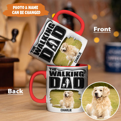 Petthouse | Custom The Walking Dad 3d Inflated Effect Mug, Walking With My Dad Dog Gift Dog Lovers