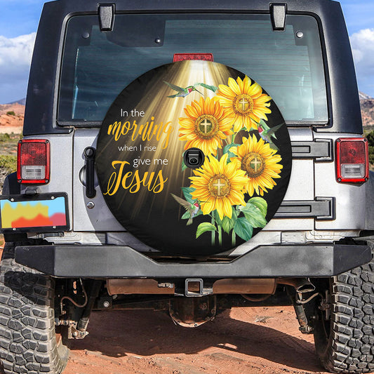 Petthouse | Hummingbird Sunflower Durable Tire Protector Jesus Lover In The Morning When Spare Tire Cover