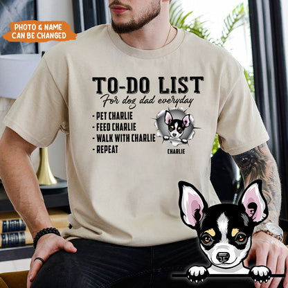 Petthouse Customized Dog Men, Dog Dad To Do List Men Novelty Shirt, International Dog Father Gift