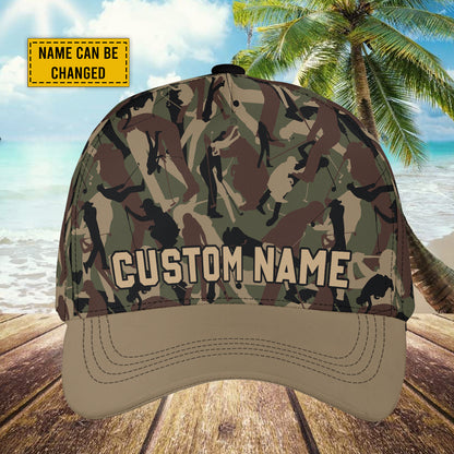 Petthouse | Customized Name Golf Soldier Golf Camo Pattern Baseball Cap Camouflage Pattern Hat Gift For Golf Players