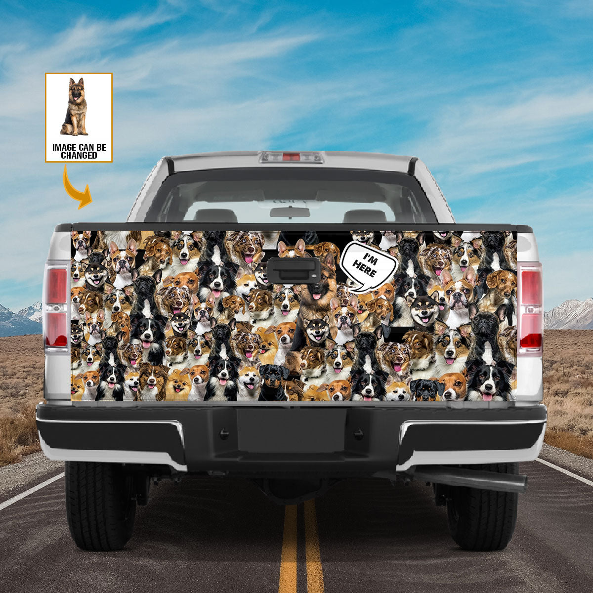 Petthouse | Tailgate Wrap For Trucks German Shepherd I’m Here Tailgate Wrap Dog Lover Gift