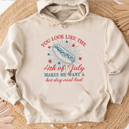 Petthouse | You Look Like The 4th Of July Makes Me Want A Hot Dog Real Bad Shirt, Independence Day Tee