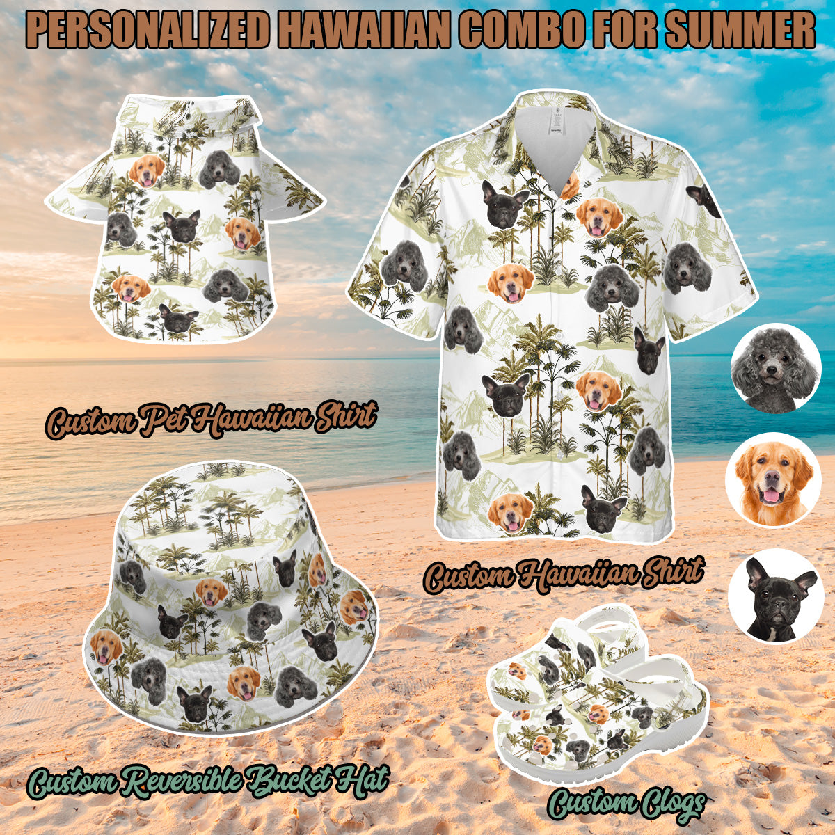 Petthouse | Custom Face Hawaiian Shirts Men Hawaiian Button Up Shirts, Summer Gifts Family