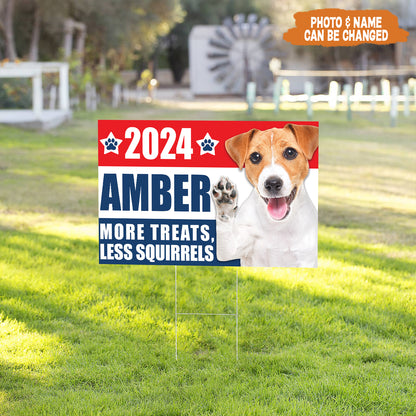 Petthouse | Personalized Yard Sign, Gift For Dog Lovers, Funny America Dog 2024, Custom Photo Yard Sign