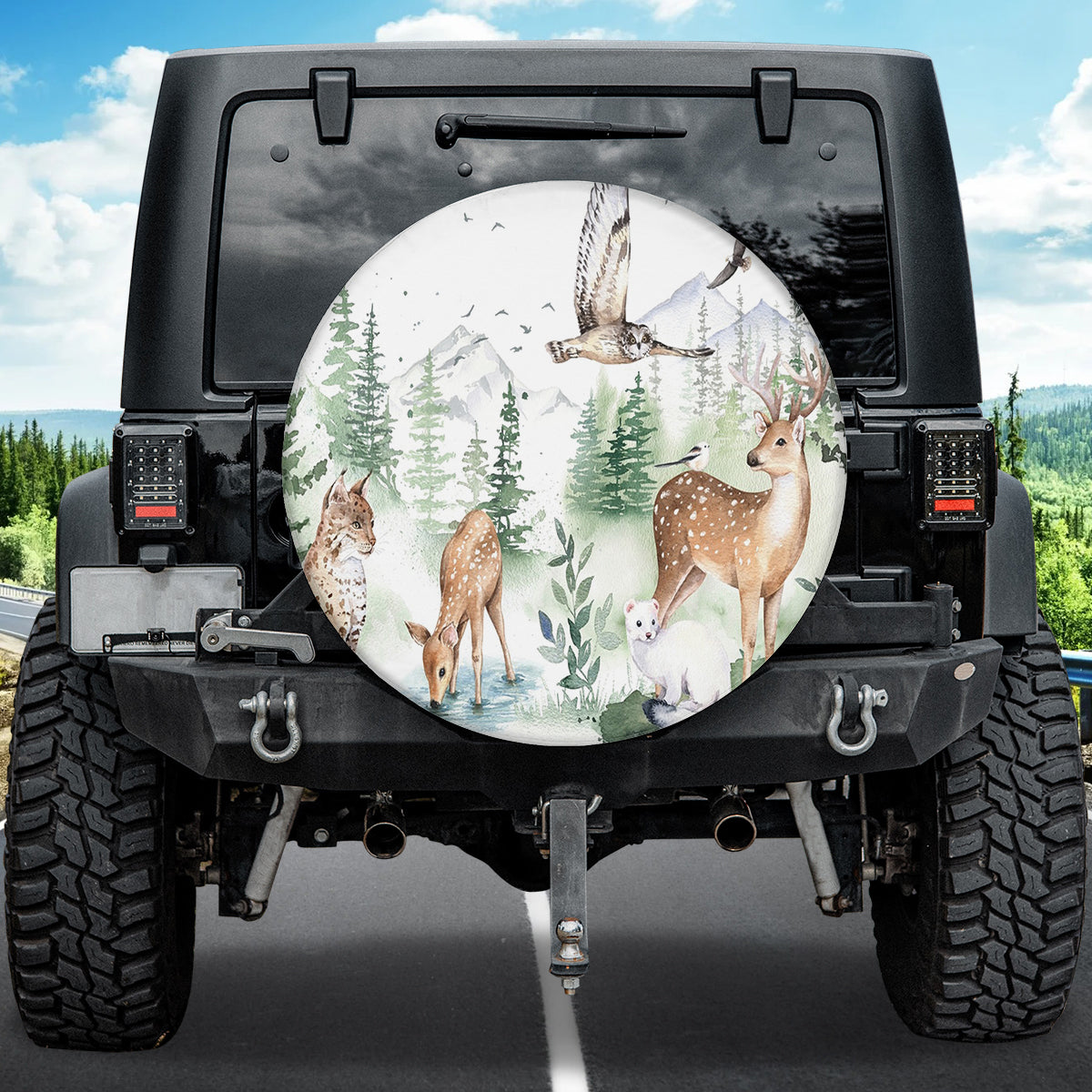 Petthouse | Tire Protector Beautiful Wildlife Spare Tire Cover Waterproof Wheel Cover Fit For Trailer Camping