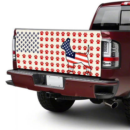 Petthouse | Truck Tailgate Decal Chihuahua American Flag Tailgate Wrap American Patriot Tailgate Decal Vinyl