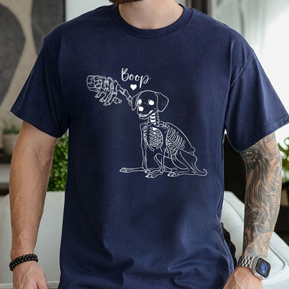 Petthouse | Dog Skeleton Halloween Shirt, Funny Dog Shirt, Dog Lover Gifts, Dog Mom Shirt, Spooky Dog