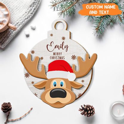 Petthouse | Personalized Merry Christmas Wood Ornament, Baby’s First Christmas Ornament, Milestone Gift