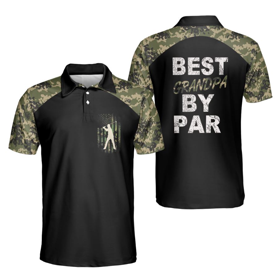 Petthouse | Golf Polo Shirt, Golf Camo Polo Shirt, Best Grandpa By Par Polo Shirt, Golf Dad Gift