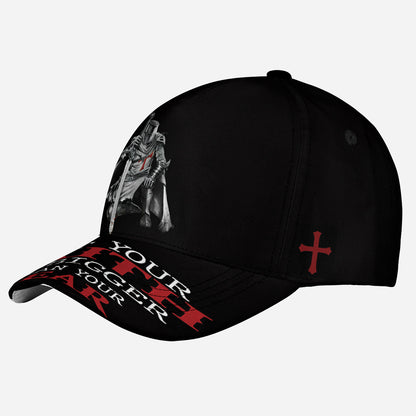 Petthouse | Christ Knight Baseball Cap Jesus Warrior Baseball Cap Let Your Faith Be Bigger Than Your Fear