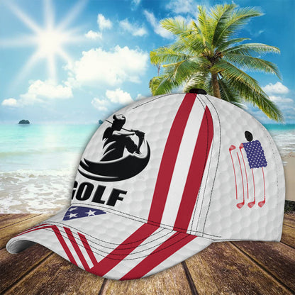 Petthouse | Golf Baseball Cap Mens Hat Golf American Flag Classic Caps Golfer Gift Mens Birthday Gifts