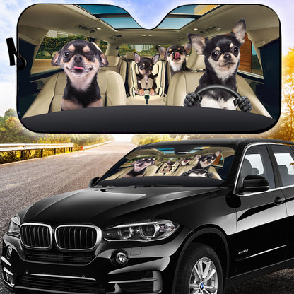 Petthouse | Chihuahua Car Sunshades Yorkie Sunshade Dog Car Accessories Auto Sunshade For Windshield