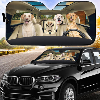 Petthouse | Labrador Retriever Sunshade Dog Car Sun Visors For Windshield Sun Shade Car Accessories