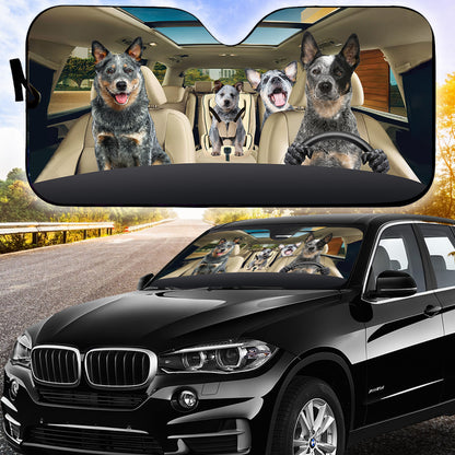 Petthouse | Australian Cattle Car Sunshades Aussie Sunshade Dog Car Sun Visors Auto Sunshade Windshield