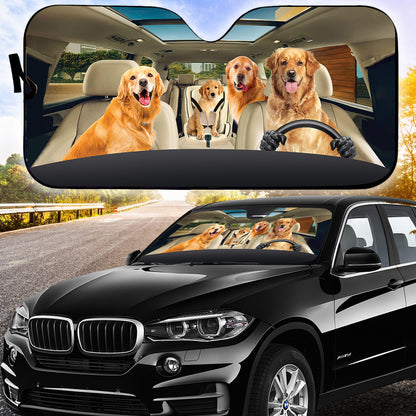 Petthouse | Golden Retriever Car Sunshade Window Dog Mom Dog Dad Sun Shade Car Sun Visors Sunshade Dog