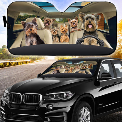 Petthouse | Yorkshire Terrier Car Sunshades Yorkie Sunshade Dog Car Accessories Auto Sunshade