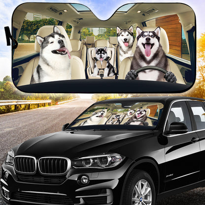 Petthouse | Siberian Husky Sunshade Dog Car Sun Visors For Windshield Sun Shade Car Dog Lover Gift