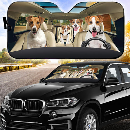 Petthouse | Jack Russell Terrier Car Sun Shade Dog Family Windshield Pet Lover Car Window Decor Car Decor