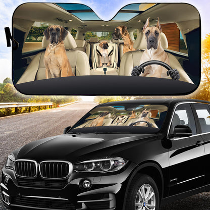 Petthouse | Great Dane Sunshade Dog Dog Mom Dog Dad Gift Auto Sunshade For Windshield Car Accessories