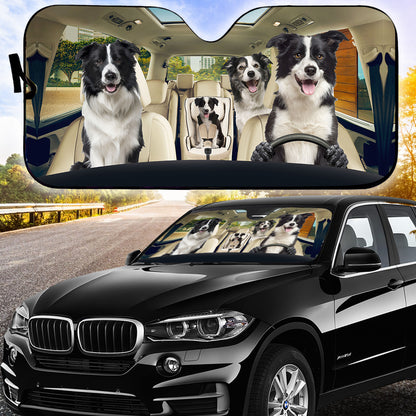 Petthouse | Border Collie Sunshade Dog Border Collie Auto Sunshades Car Accessories Car Decor Dog Lover