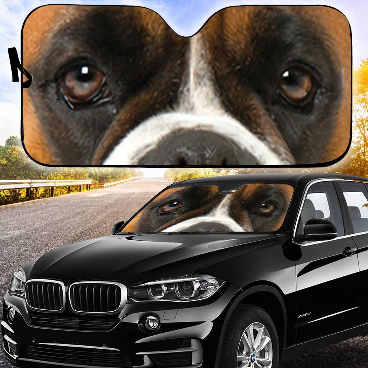 Petthouse | Close Up Of Boxer Face Windshield Sun Shade Dog Judging Meme Car Window Sun Blocker Dog Lover