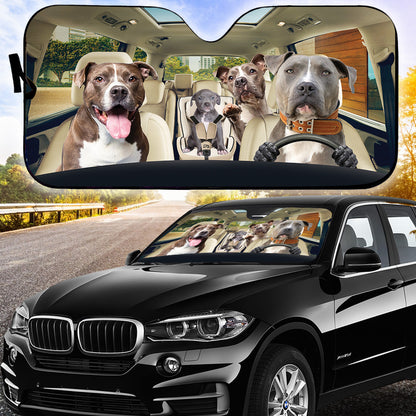 Petthouse | Pitbull Sunshade Dog Car Sun Visors For Windshield Dog Mom Dog Dad Gifts Car Accessories