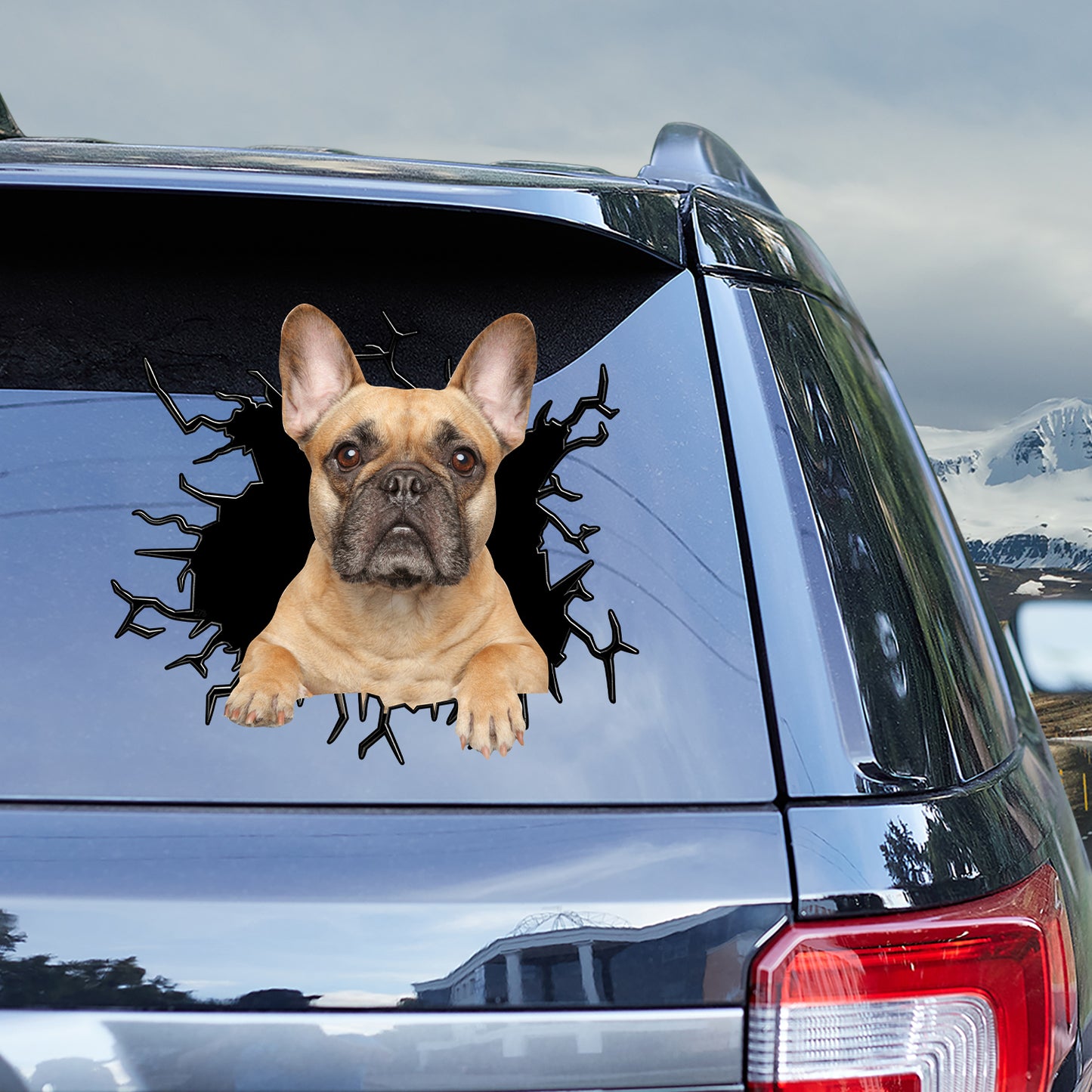 Petthouse | French Bulldog Stickers For Cars Dog Print Decals Window Clings Car Crack Decals Car Decor