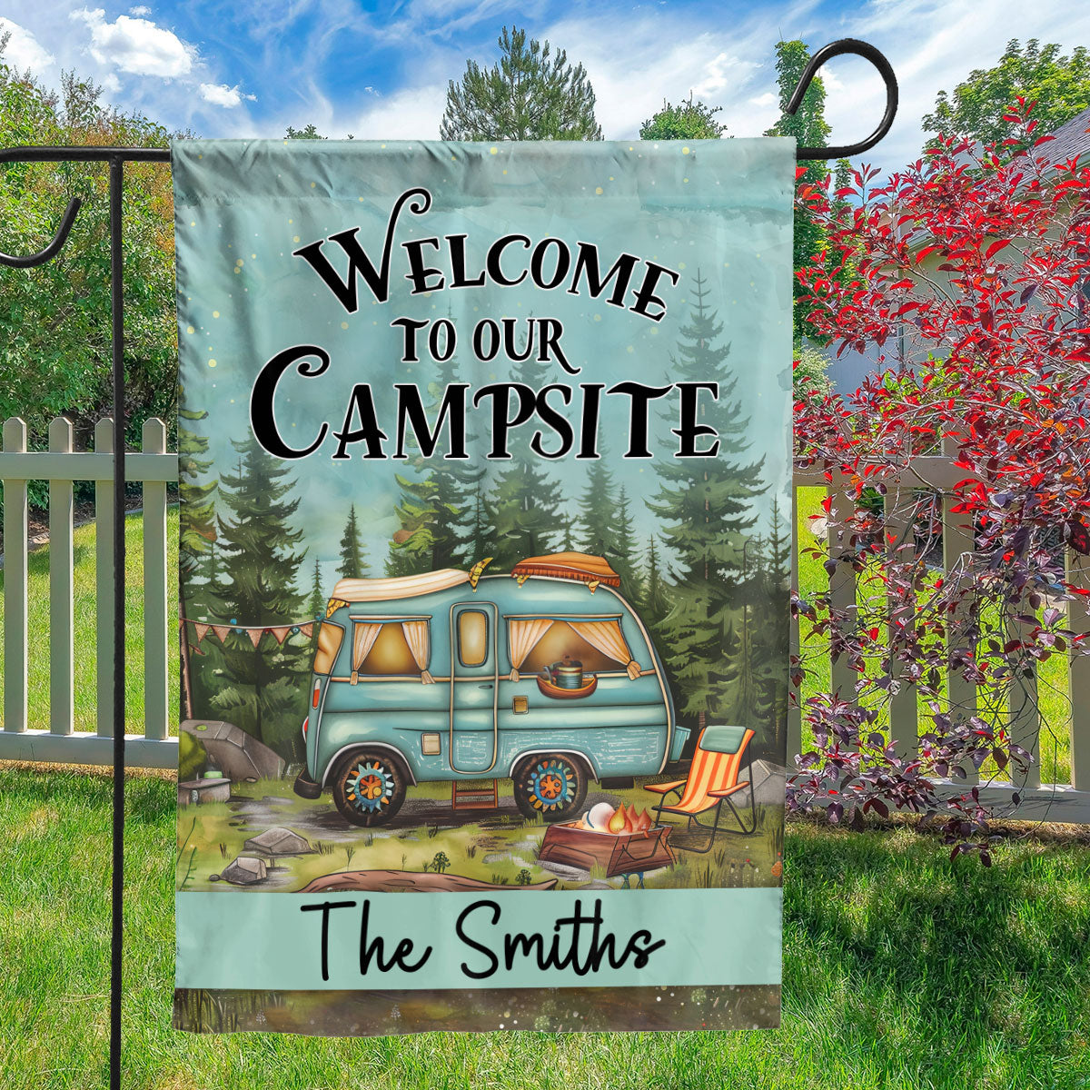 Petthouse | Personalized Camping Flag, Custom Garden Flag, Camping Flag, Camper Flag, Campsite Flag, Happy Campers Flag
