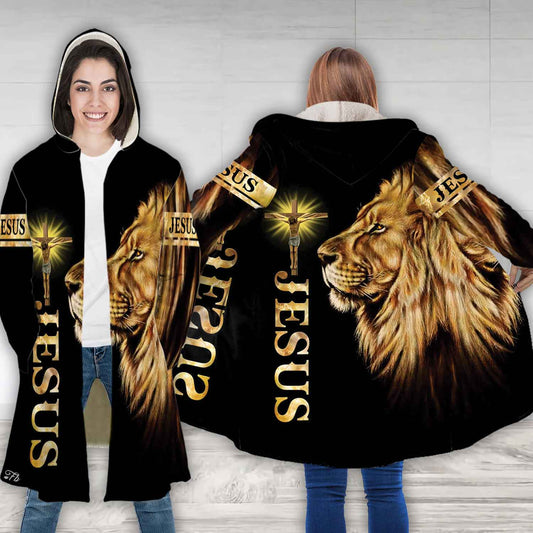 Petthouse | Christ Lion Hooded Cloak Jesus My Strength Cloak Christian Hooded Cloak Christian Best Gift