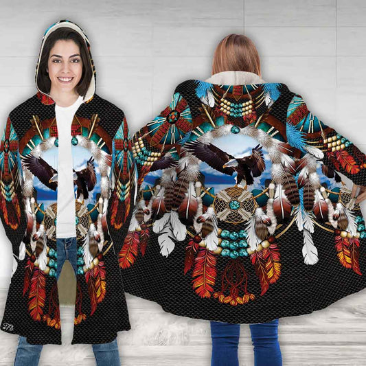 Petthouse | Native American Hooded Cloak Coat Native Indigenous Cloak Native Pride