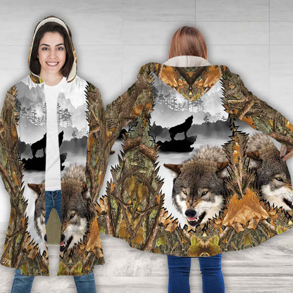 Petthouse | Wolf Wildlife Animal Forest Hooded Cloak, Hunting Wolf Lovers Christmas Day Gift