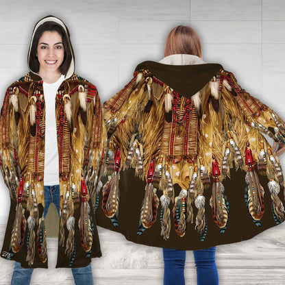 Petthouse | Indian Printed Hooded Cloak, Native American Printed Christmas Day Gift, Native Women Gift