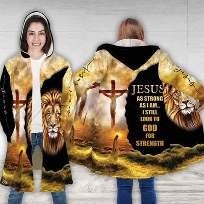 Petthouse | Jesus Lion Hooded Cloak God For Strength Cloak Christ Hooded Cloak Gift For Christian
