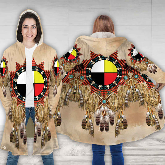 Petthouse | Dreamcatcher Printed Hooded Cloak, Amerind Mom Native Mom For Indigenous Christmas Gift