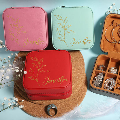 Petthouse | Personalized Jewelry Box Velvet, Bride Gift, Bridesmaid Gifts Proposal, Jewelry Case, Mothers Day Gift