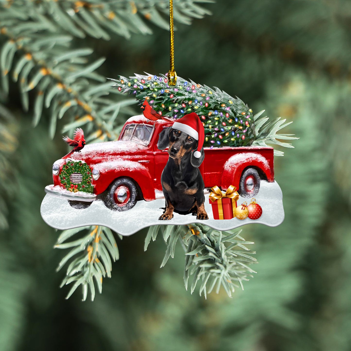 Petthouse | Dachshund Cardinal Ornament, Dachshund Christmas Ornament, Dachshund Cardinal Ornament