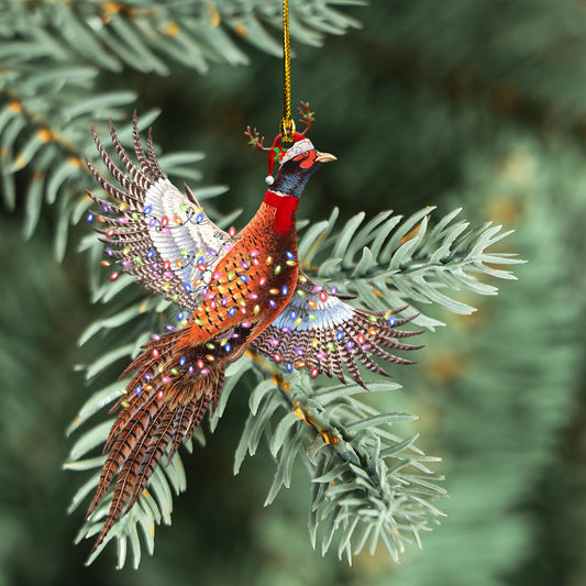 Petthouse | Ring-necked Flying Home Car Decoration, Christmas Bird Car Ornament, Neon Ring-necked