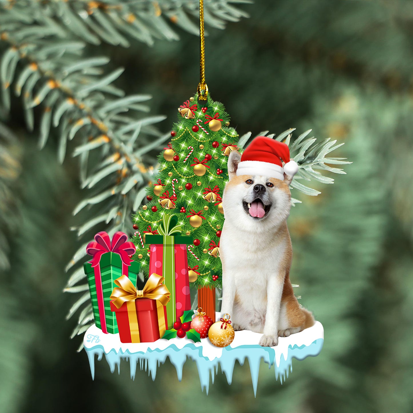 Petthouse | Akita Inu Xmas Ornament, Akita Inu Christmas Tree Ornament, Akita Inu Xmas Gift